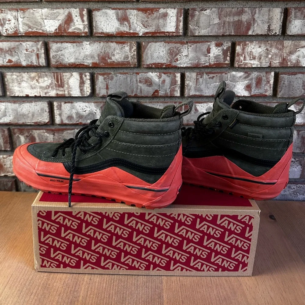 Vans Sk8 Hi Dip MTE-2 - Olive and Orange Mens Size 10.5 - Picture 5 of 9